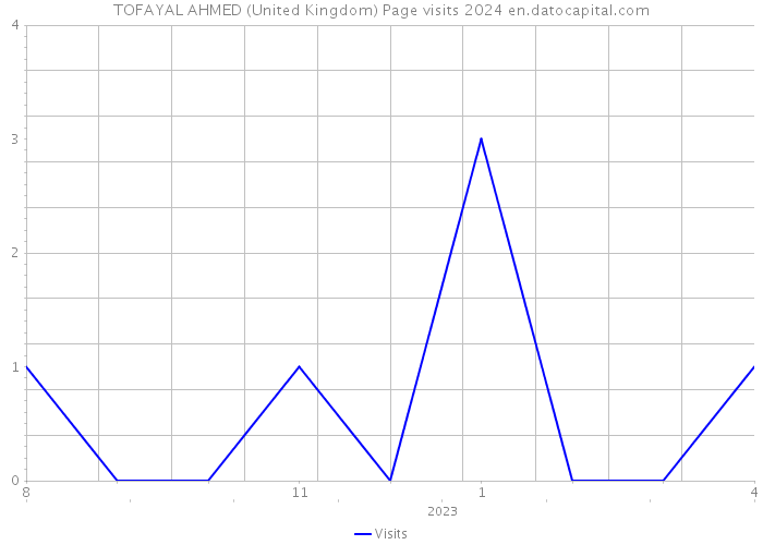 TOFAYAL AHMED (United Kingdom) Page visits 2024 
