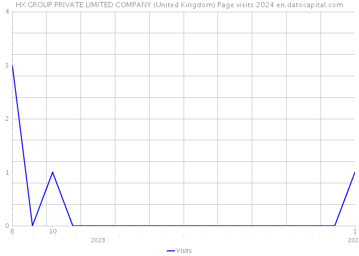 HX GROUP PRIVATE LIMITED COMPANY (United Kingdom) Page visits 2024 