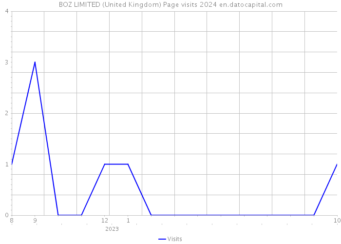 BOZ LIMITED (United Kingdom) Page visits 2024 