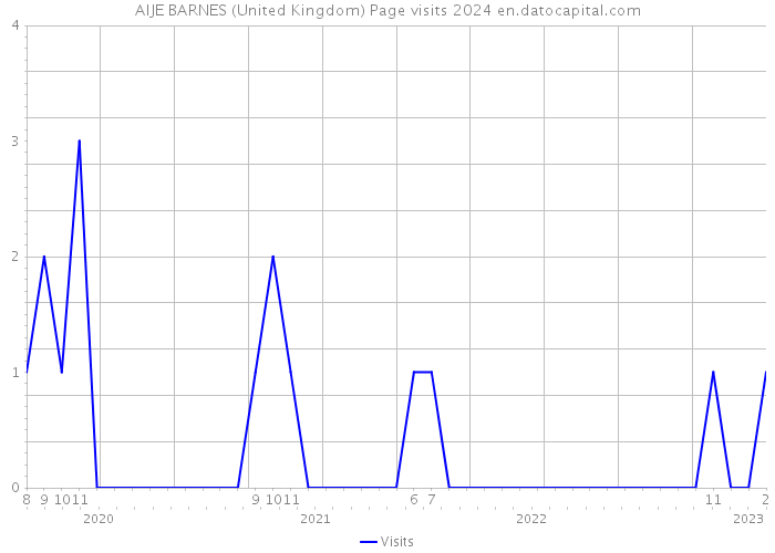 AIJE BARNES (United Kingdom) Page visits 2024 