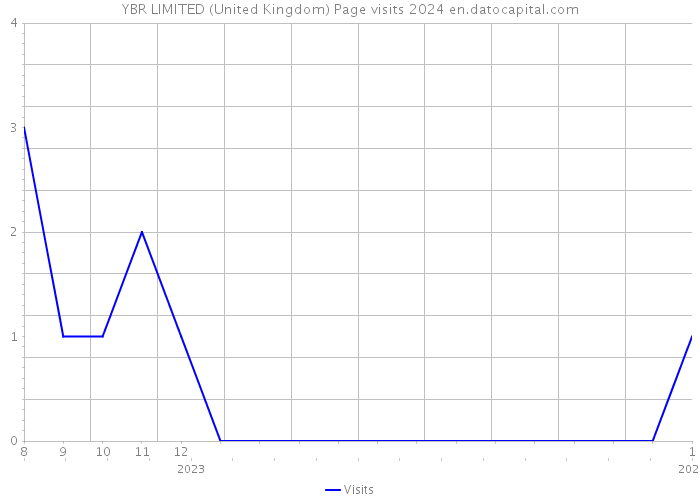 YBR LIMITED (United Kingdom) Page visits 2024 