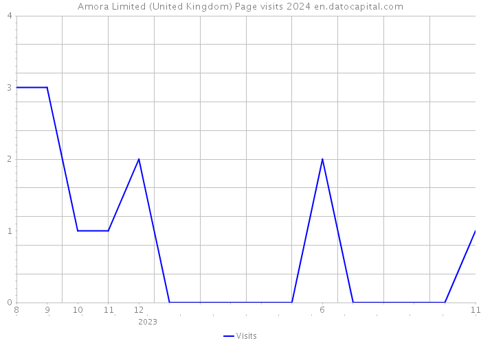Amora Limited (United Kingdom) Page visits 2024 