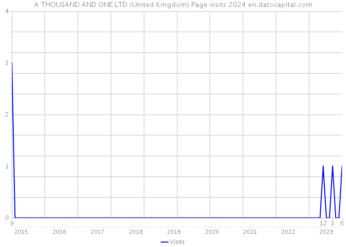 A THOUSAND AND ONE LTD (United Kingdom) Page visits 2024 