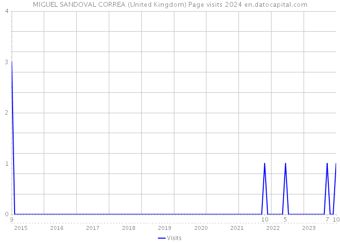 MIGUEL SANDOVAL CORREA (United Kingdom) Page visits 2024 