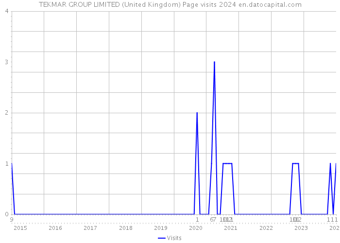 TEKMAR GROUP LIMITED (United Kingdom) Page visits 2024 