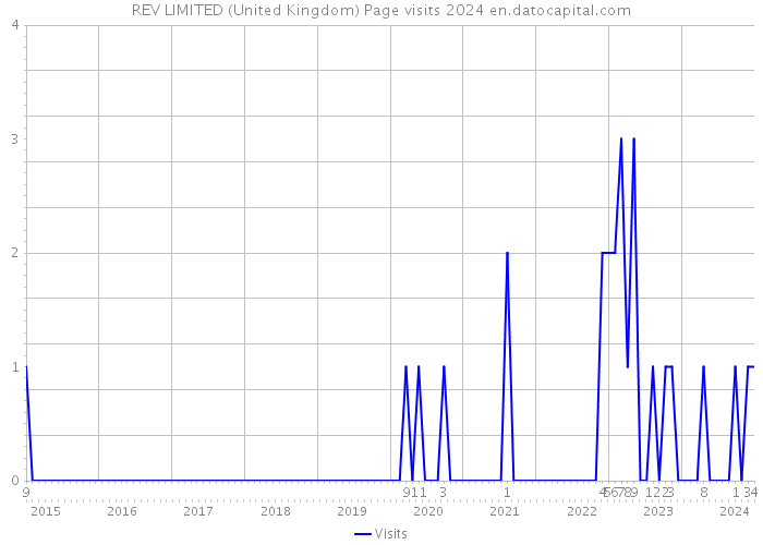 REV LIMITED (United Kingdom) Page visits 2024 