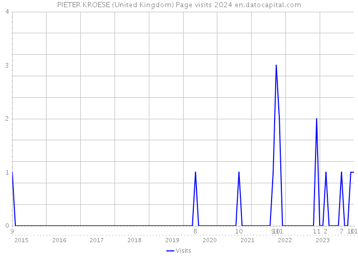 PIETER KROESE (United Kingdom) Page visits 2024 