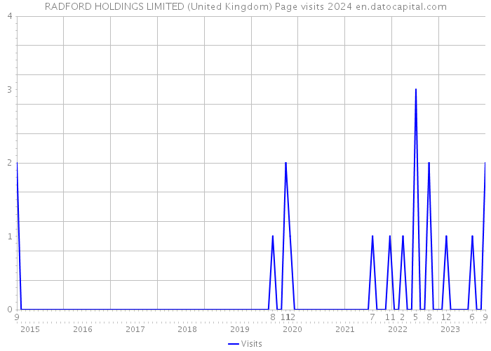 RADFORD HOLDINGS LIMITED (United Kingdom) Page visits 2024 