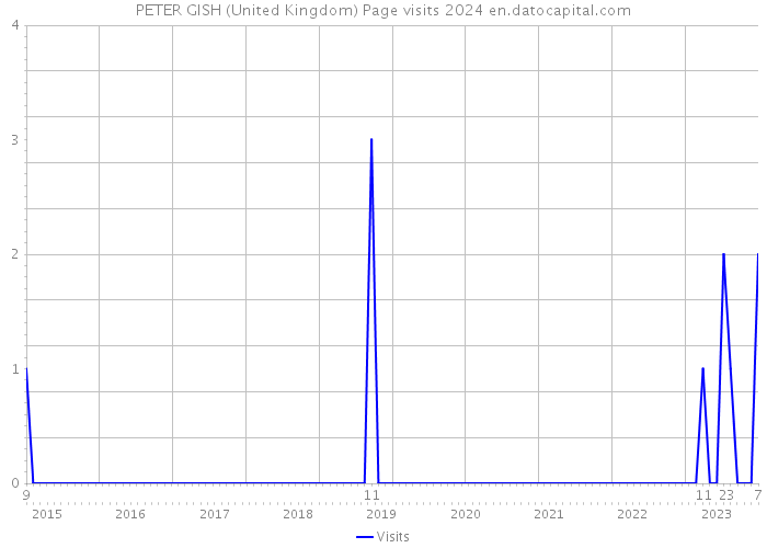 PETER GISH (United Kingdom) Page visits 2024 