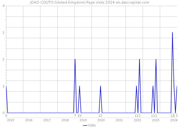 JOAO COUTO (United Kingdom) Page visits 2024 