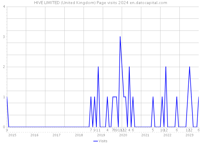 HIVE LIMITED (United Kingdom) Page visits 2024 