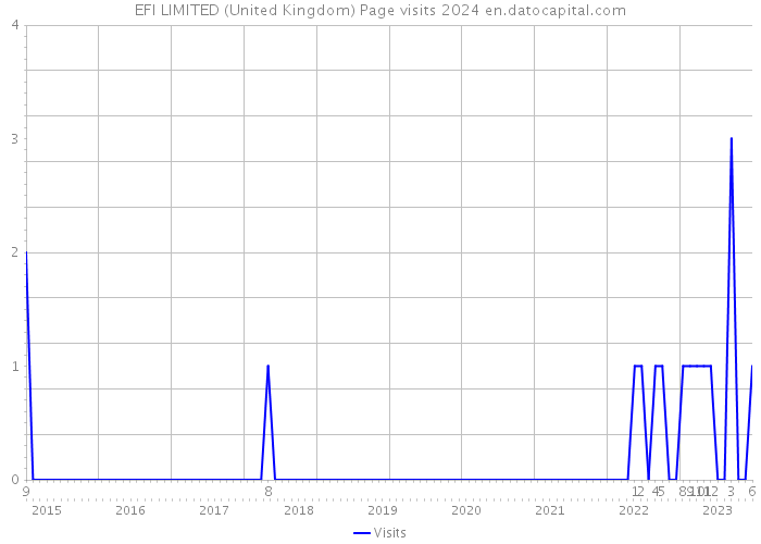 EFI LIMITED (United Kingdom) Page visits 2024 