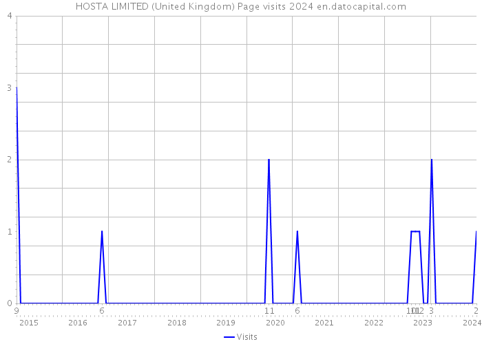 HOSTA LIMITED (United Kingdom) Page visits 2024 