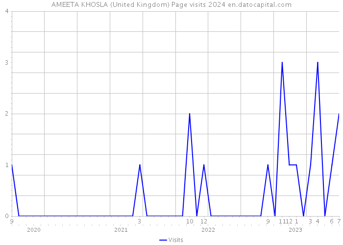AMEETA KHOSLA (United Kingdom) Page visits 2024 