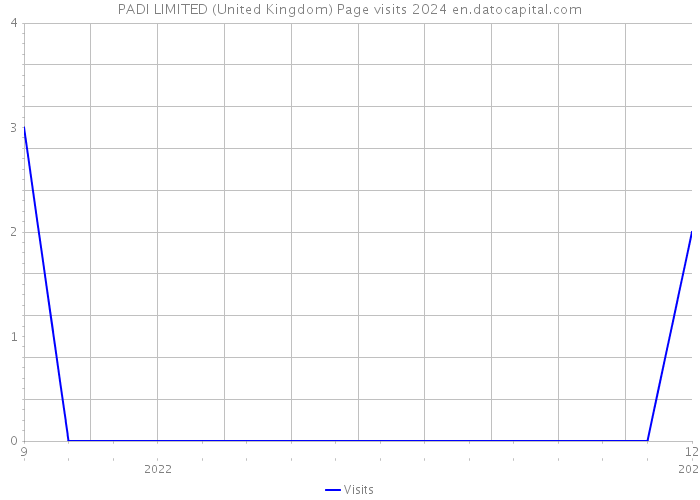 PADI LIMITED (United Kingdom) Page visits 2024 