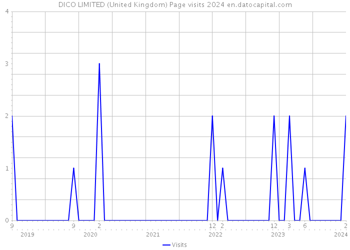 DICO LIMITED (United Kingdom) Page visits 2024 