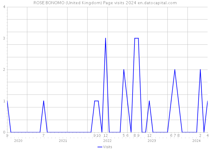 ROSE BONOMO (United Kingdom) Page visits 2024 