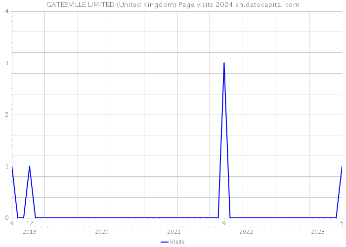 GATESVILLE LIMITED (United Kingdom) Page visits 2024 