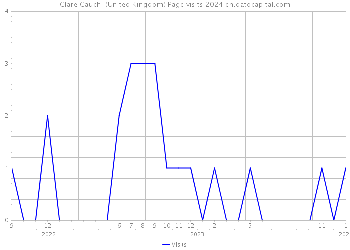 Clare Cauchi (United Kingdom) Page visits 2024 