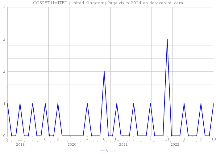 COSSET LIMITED (United Kingdom) Page visits 2024 