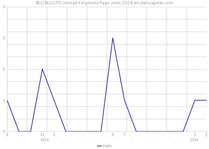 BLU BLU LTD (United Kingdom) Page visits 2024 