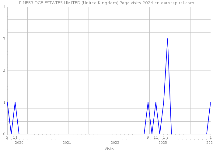 PINEBRIDGE ESTATES LIMITED (United Kingdom) Page visits 2024 