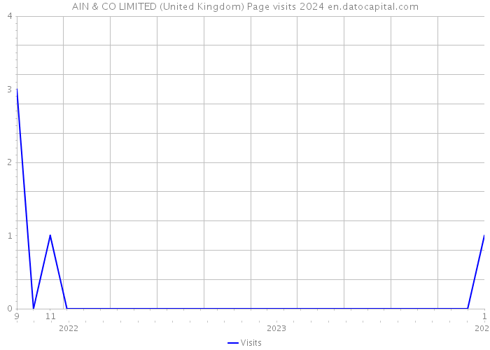 AIN & CO LIMITED (United Kingdom) Page visits 2024 