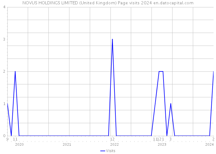 NOVUS HOLDINGS LIMITED (United Kingdom) Page visits 2024 