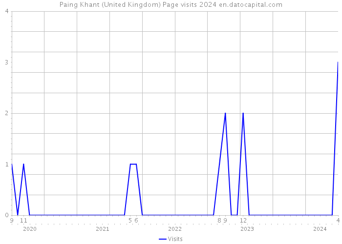 Paing Khant (United Kingdom) Page visits 2024 
