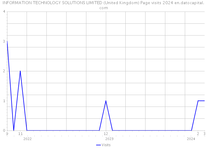 INFORMATION TECHNOLOGY SOLUTIONS LIMITED (United Kingdom) Page visits 2024 
