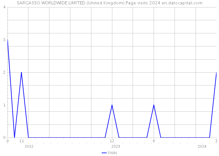 SARGASSO WORLDWIDE LIMITED (United Kingdom) Page visits 2024 