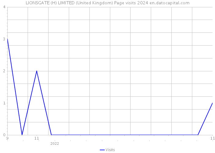 LIONSGATE (H) LIMITED (United Kingdom) Page visits 2024 