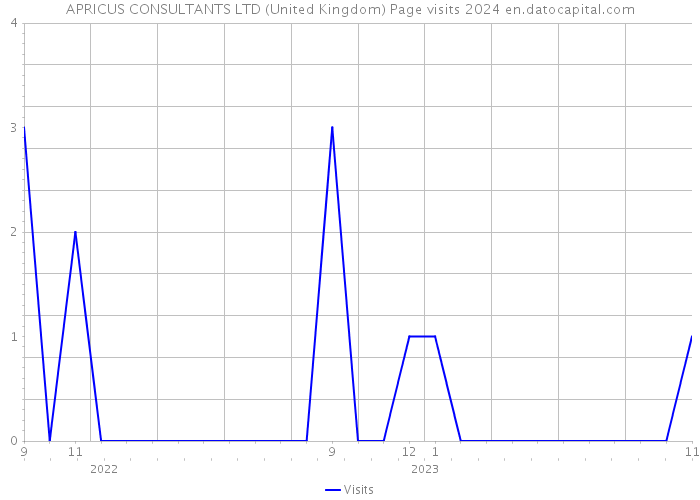 APRICUS CONSULTANTS LTD (United Kingdom) Page visits 2024 