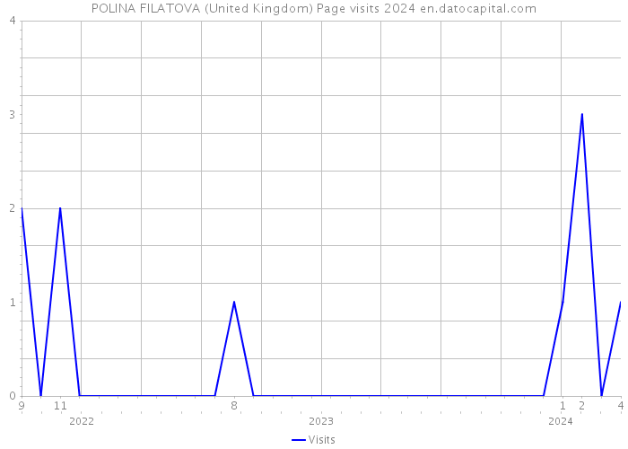 POLINA FILATOVA (United Kingdom) Page visits 2024 