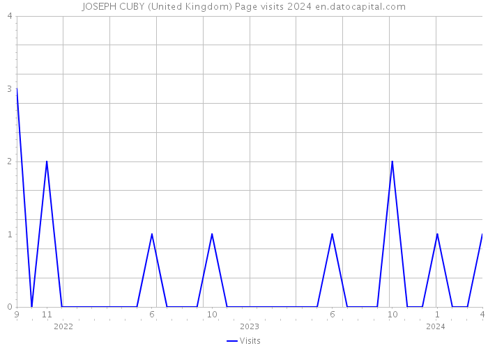JOSEPH CUBY (United Kingdom) Page visits 2024 