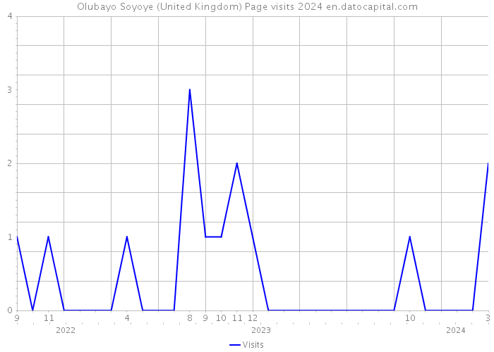 Olubayo Soyoye (United Kingdom) Page visits 2024 