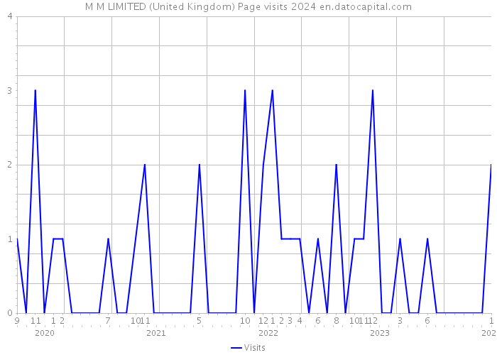 M M LIMITED (United Kingdom) Page visits 2024 
