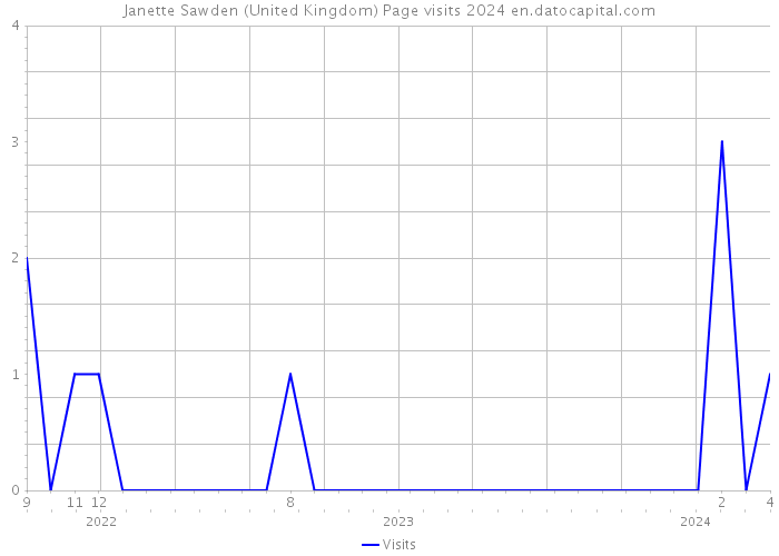 Janette Sawden (United Kingdom) Page visits 2024 