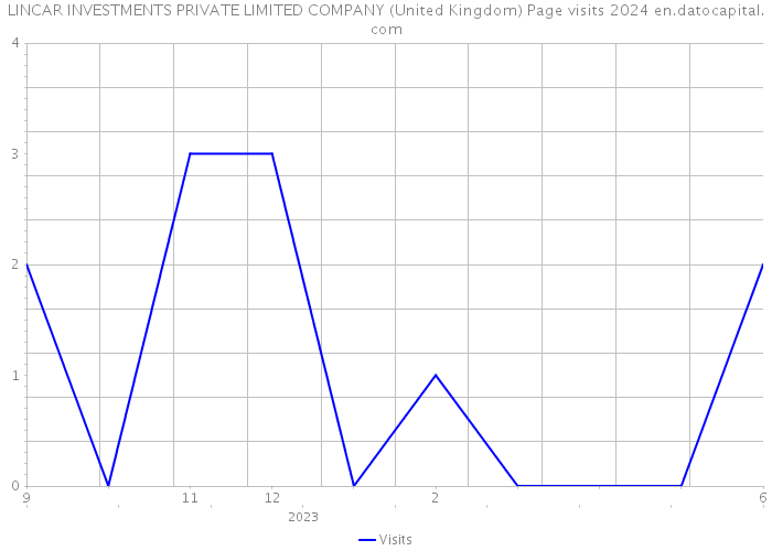LINCAR INVESTMENTS PRIVATE LIMITED COMPANY (United Kingdom) Page visits 2024 