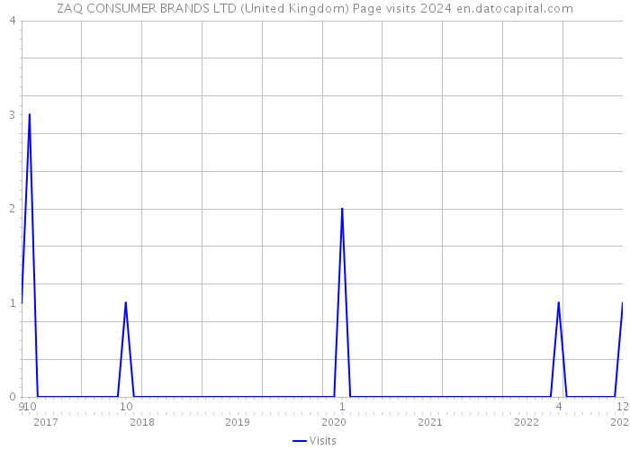 ZAQ CONSUMER BRANDS LTD (United Kingdom) Page visits 2024 