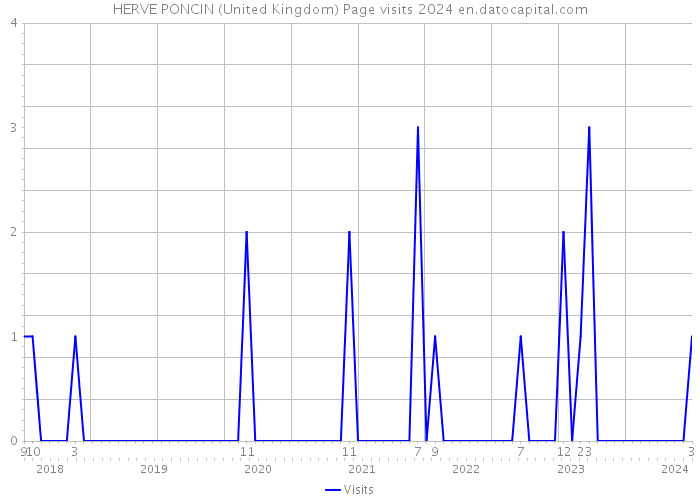 HERVE PONCIN (United Kingdom) Page visits 2024 