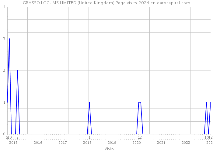 GRASSO LOCUMS LIMITED (United Kingdom) Page visits 2024 