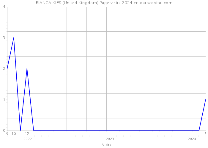 BIANCA KIES (United Kingdom) Page visits 2024 