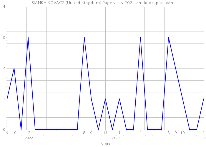 BIANKA KOVACS (United Kingdom) Page visits 2024 