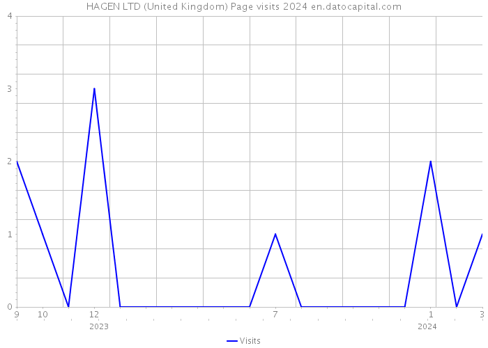 HAGEN LTD (United Kingdom) Page visits 2024 