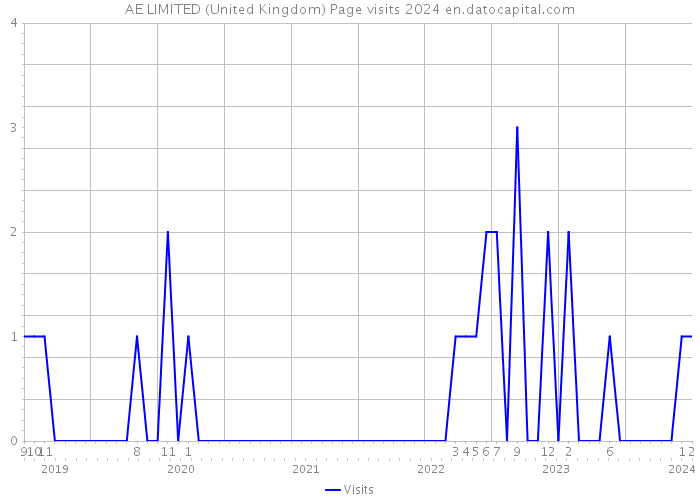 AE LIMITED (United Kingdom) Page visits 2024 