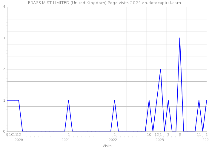 BRASS MIST LIMITED (United Kingdom) Page visits 2024 