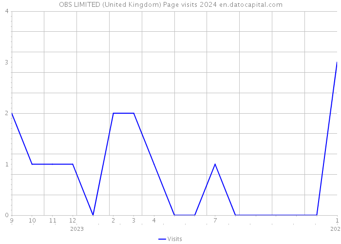 OBS LIMITED (United Kingdom) Page visits 2024 