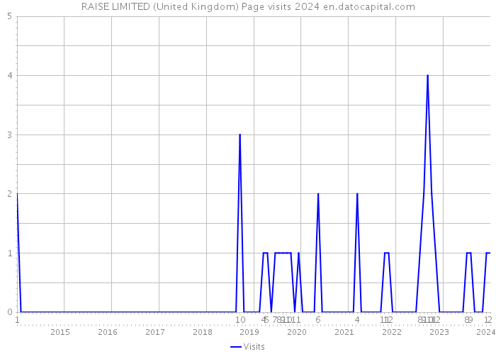 RAISE LIMITED (United Kingdom) Page visits 2024 