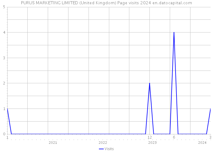 PURUS MARKETING LIMITED (United Kingdom) Page visits 2024 